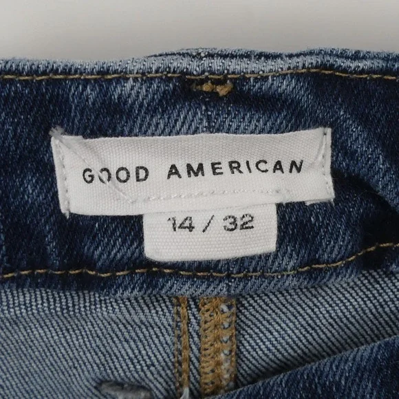 Good American Ankle Jeans Women's 14/32 Blue Skinny Stretch Denim 5-Pocket - Picture 4 of 7